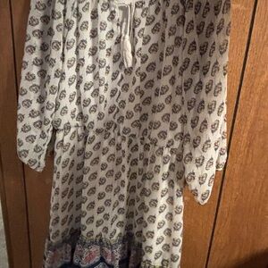 Bohemian Patterned Dress with Tassel